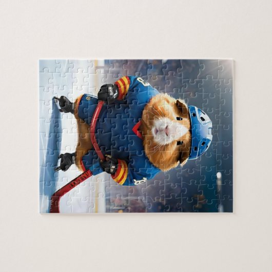 Rink Rookie: het ijshockey cavia Legpuzzel (Horizontaal)