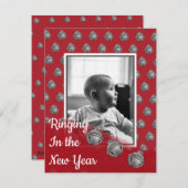 Rinkelen in de nieuwjaarskaart feestdagenkaart (Voorkant / Achterkant)