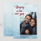 Rinkelen in het nieuwe jaar! Modern, foto Feestdagenkaart (Voorkant / Achterkant)