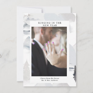 Rinkelen in het nieuwe jaar! Noords, eenvoudig, fo Feestdagenkaart