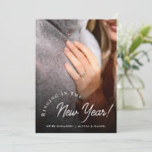 Rinkelen in het nieuwe jaar verloving aankondiging (Staand voorkant)