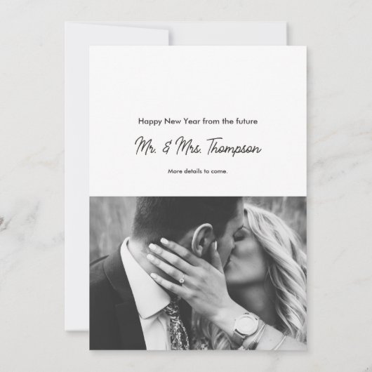 Rinkelen in het nieuwe jaar verloving aankondiging (Achterkant)