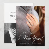 Rinkelen in het nieuwe jaar verloving aankondiging (Voorkant / Achterkant)