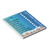 Rinkelende Gemberkoek Stembrief Notitieblok Blauw (Schuin)