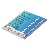 Rinkelende Gemberkoek Stembrief Notitieblok Blauw (Linkerzijde)