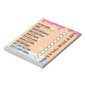 Rinkelende Gemberkoek Stembrief Notitieblok Roze (Linkerzijde)