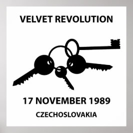 Rinkelende sleutels - symbool van de fluwele revol poster