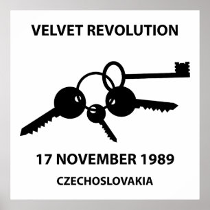 Rinkelende sleutels - symbool van de fluwele revol poster