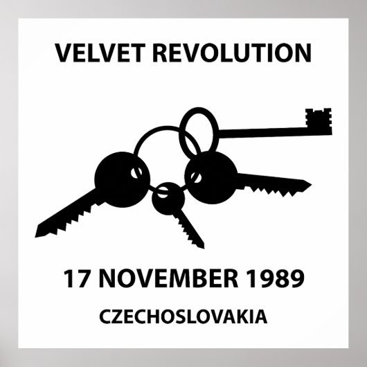 Rinkelende sleutels - symbool van de fluwele revol poster (Voorkant)