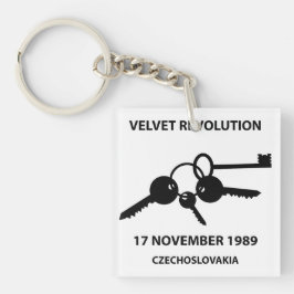 Rinkelende sleutels - symbool van de fluwele revol sleutelhanger
