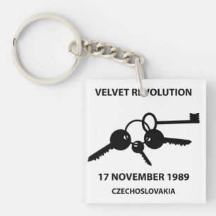 Rinkelende sleutels - symbool van de fluwele revol sleutelhanger