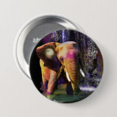 Rinkly Wonders Colorful Elephant Zoo Button (Voorkant /achterkant)