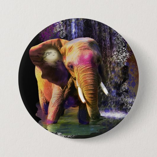 Rinkly Wonders Colorful Elephant Zoo Button (Voorkant)