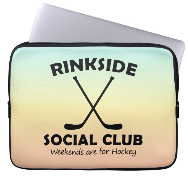 Rinkside Social Club Moederdag Gift Hockey Mam Laptop Sleeve (Voorkant)