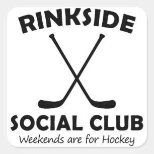 Rinkside Social Club Moederdag Gift Hockey Mam Vierkante Sticker