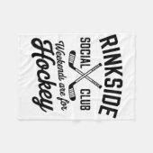 Rinkside Social Club Retro IJshockeysfeer Fleece Deken (Voorkant (Horizontaal))