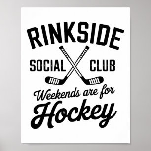 Rinkside Social Club Retro Ijshockeysfeer Poster