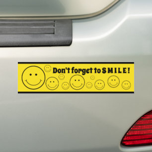 Rinning Face Vergeet niet om Geel te klimmen Bumpersticker