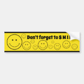 Rinning Face Vergeet niet om Geel te klimmen Bumpersticker (Voorkant)