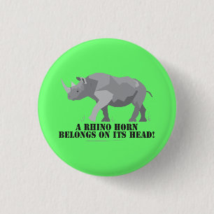 Rino-bericht over het behoud van de stroperij ronde button 3,2 cm