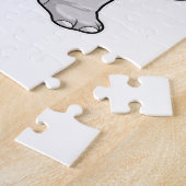 Rino bij Boxing met boxinghandschoenen Legpuzzel (Zijkant)