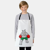 Rino bij Boxing met boxinghandschoenen Schort (Gedragen)