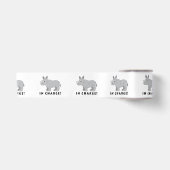 Rino in heil 3 inch satijnen lint (Voorkant)