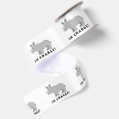 Rino in heil 3 inch satijnen lint (Achterkant)