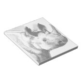 Rino Rhinoceros Pencil Tekening schets Notitieblok (Schuin)