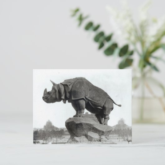 Rinoceros Briefkaart (Staand voorkant)