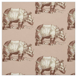 Rinoceros door Albrecht Durer Fabric Stof