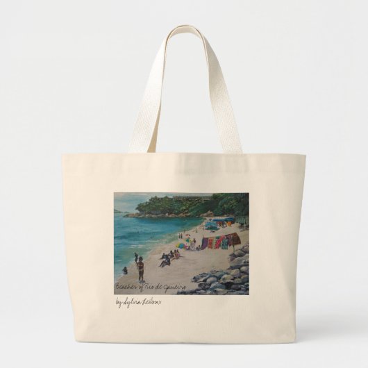 Rio Beach, stranden van Rio de Janeiroby Sylvia L. Grote Tote Bag (Voorkant)