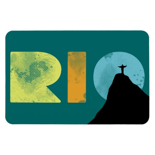 RIO Brasil with Corcovado mountain Magneet (Horizontaal)