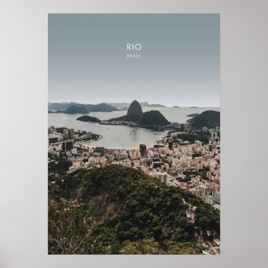 Rio, Braziliaanse reisillustratie Poster (Voorkant)