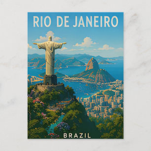 Rio Brazilië Suikerbroodberg Strand Stadsgezichten Briefkaart
