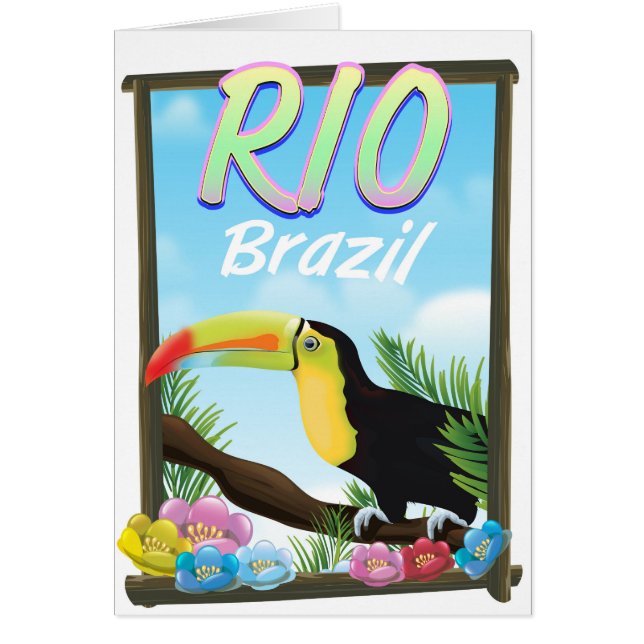 Rio Brazilië Toucan-reisposter (Voorkant)