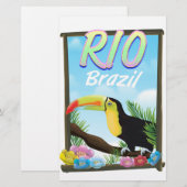 Rio Brazilië Toucan-reisposter Briefpapier (Voorkant / Achterkant)