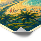 Rio Brazilië vintage reisposter Poster (Hoek)