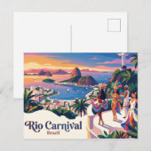Rio Carnaval Brazilië Briefkaart (Voorkant / Achterkant)
