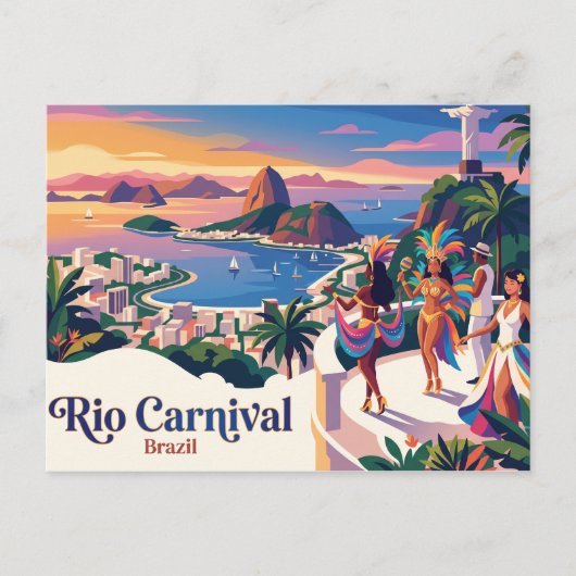 Rio Carnaval Brazilië Briefkaart (Voorkant)
