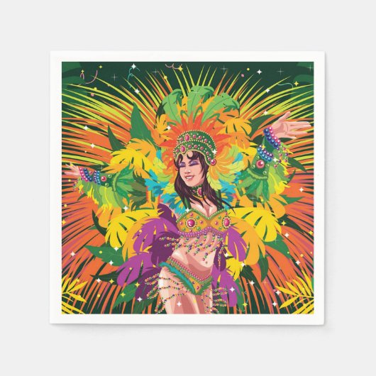 Rio Carnaval Danser Servet (Voorkant)