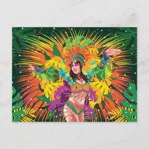 Rio Carnival Dancer Briefkaart