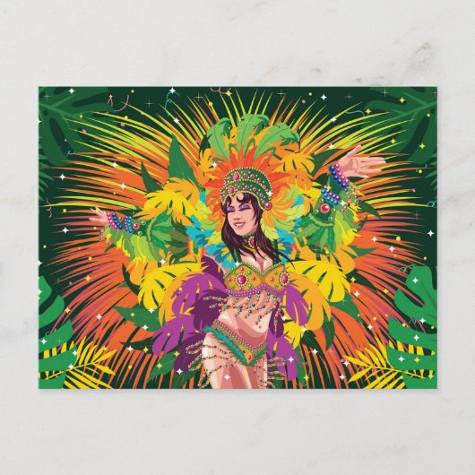 Rio Carnival Dancer Briefkaart (Voorkant)