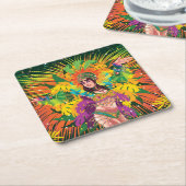 Rio Carnival Dancer Kartonnen Onderzetters (Schuin)