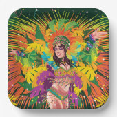 Rio Carnival Dancer Papieren Bordje (Voorkant)
