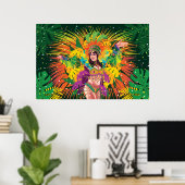 Rio Carnival Dancer Poster (Thuiskantoor)