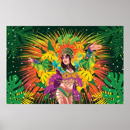 Rio Carnival Dancer Poster (Voorkant)