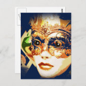 Rio Carnival Mardi Gras Mask Briefkaart (Voorkant / Achterkant)