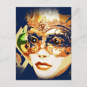 Rio Carnival Mardi Gras Mask Briefkaart
