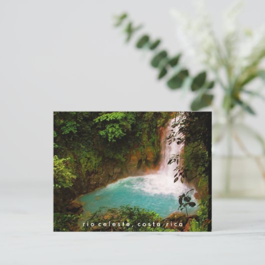 Rio Celeste waterval Costa Rica Briefkaart (Staand voorkant)